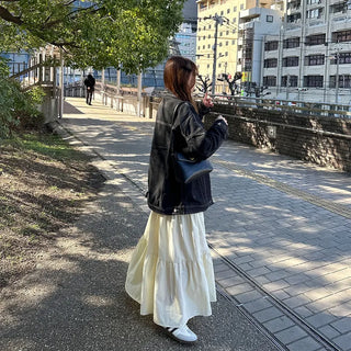 Oversized pocket denim jacket