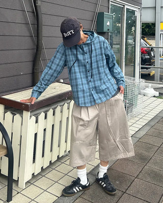 Oversized Banded Bermuda Pants