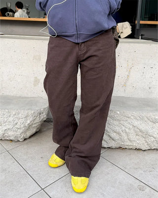 Cotton straight pants