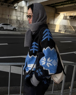 Cowichan wool knit cardigan
