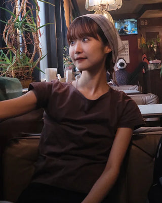 Boat neck T-shirt