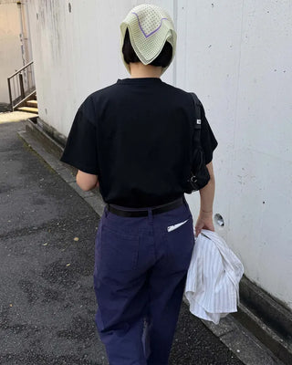 Cotton herringbone pants