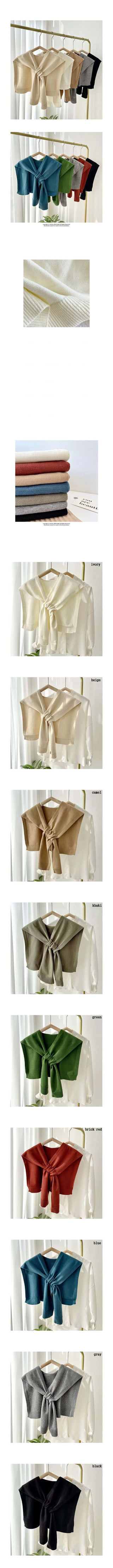 Knitted scarf/faux cardigan/shawl (9 colors)