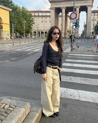 Wide cotton pants
