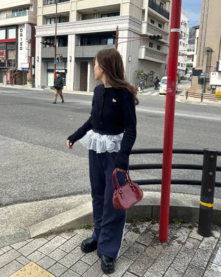 Chiffon-lined sweatpants
