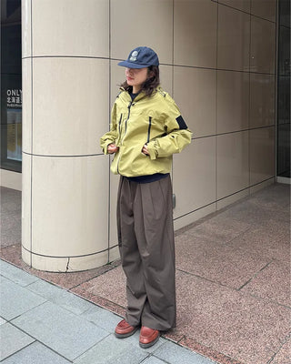 (Unisex) Wrap-design wide-leg slacks