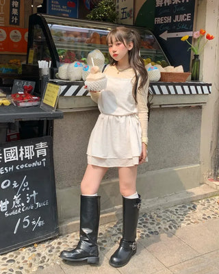 Shirred peplum camisole