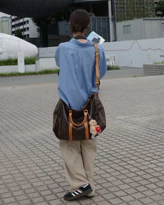 Wide-seam cotton pants