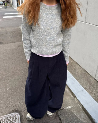 Round neck long-sleeve knit