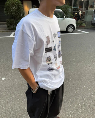 Electronic device print short-sleeved T-shirt