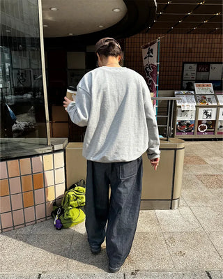 (Unisex) Two-pleat wide-leg pants