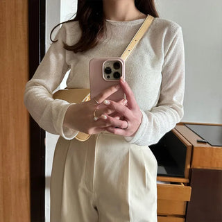 Sheer basic knit