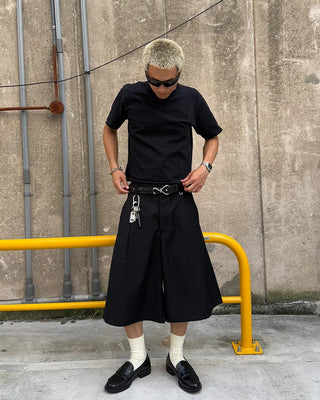Back-band slacks Bermuda shorts