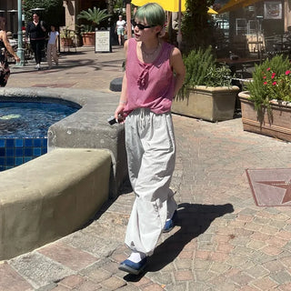 2-way string elastic pants