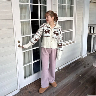 Elastic waist knit pants