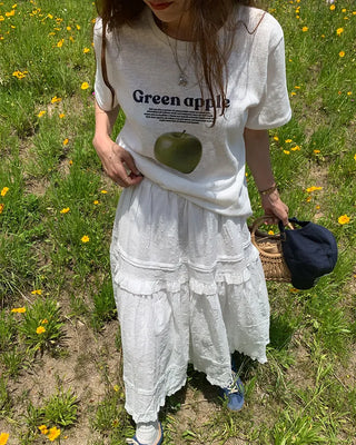 Apple print T-shirt