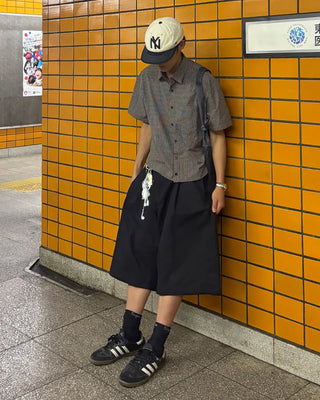 Cropped Check Shirt