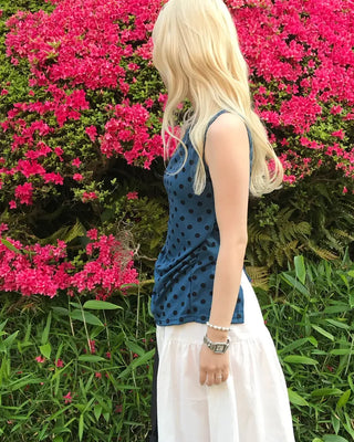 Polka Dot Round Neck Sleeveless