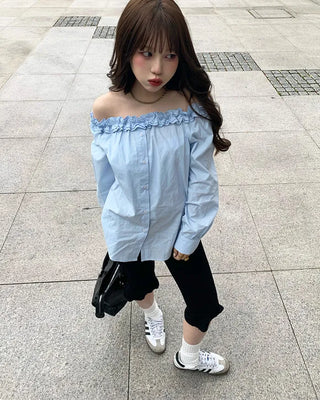Frill Capri Pants