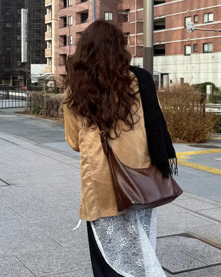 Leather Hobo Shoulder Bag
