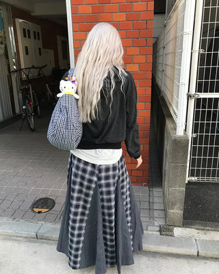 Checked Volume Tote Bag