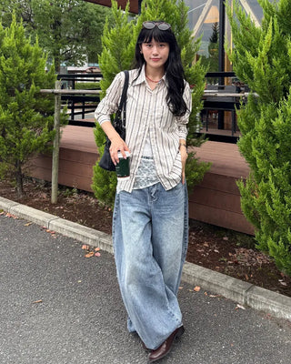 Loose-fit striped shirt