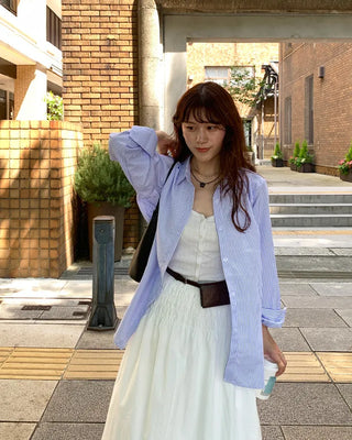 Oversized striped shirt