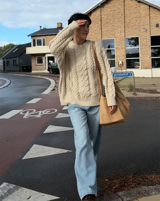 Wide-fit denim pants