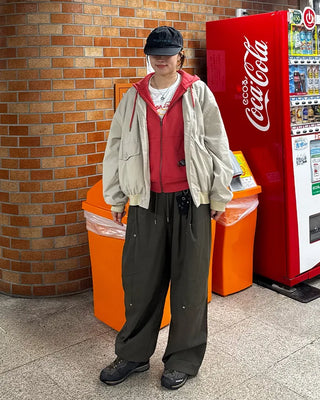 (Unisex) Drawstring Pintuck Slacks