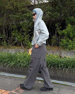 Glossy Windbreaker Jacket