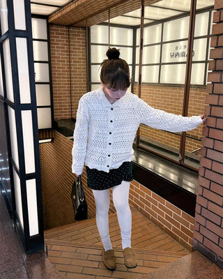 Polka dot mini skirt