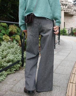 Herringbone striped pants