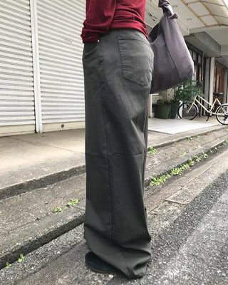 Pinstripe Wide Cotton Pants