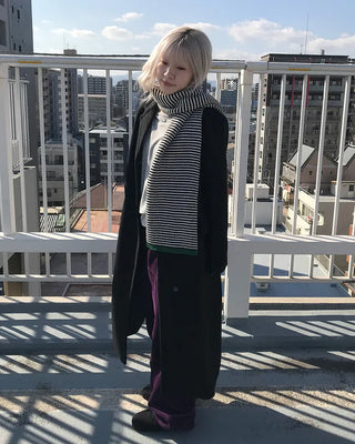 Egg Border Knit Scarf