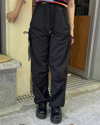 Side Shirring Ribbon Cargo Pants