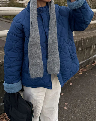 Wave quilted jacket