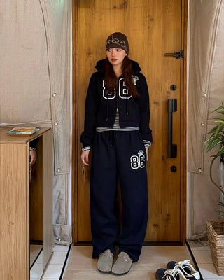 Number patch sweatpants