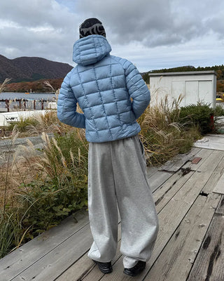 Curved wide sweatpants