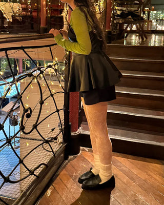 Camisole leather dress