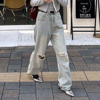 Vintage distressed denim