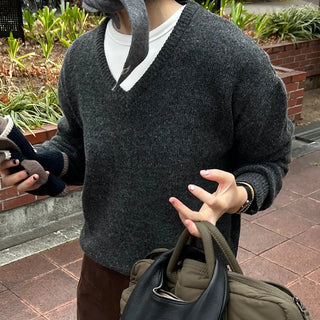 Alpaca Mix V-Neck Knit