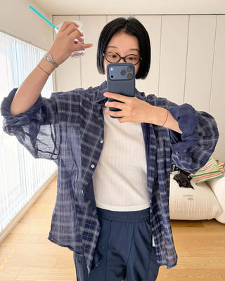 Multicolor overcheck shirt