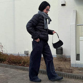 Washed corduroy carpenter pants