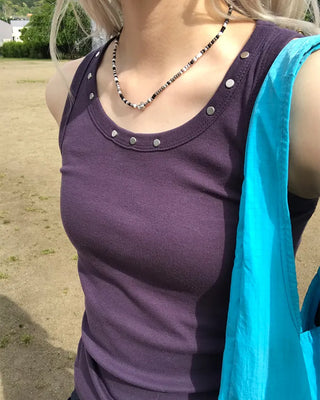 Studded neckline detail camisole