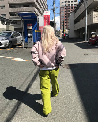 Nylon half-zip sweatshirt