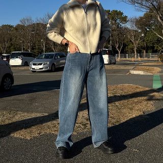 Dart detail balloon denim pants