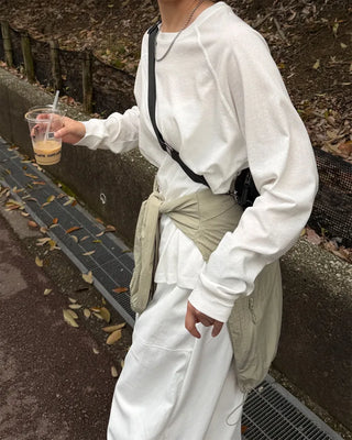 Elastic waist parachute pants