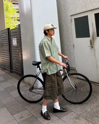 Checkbox Silhouette Half Shirt