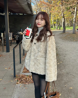 Oversized Half Fur Coat