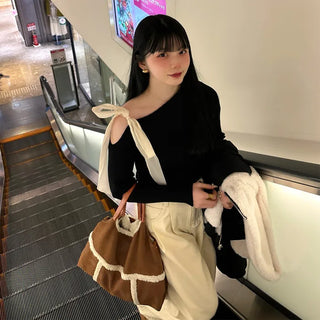 Sheepskin tote bag